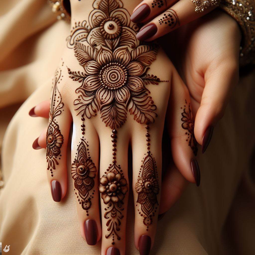 new mehndi design simple